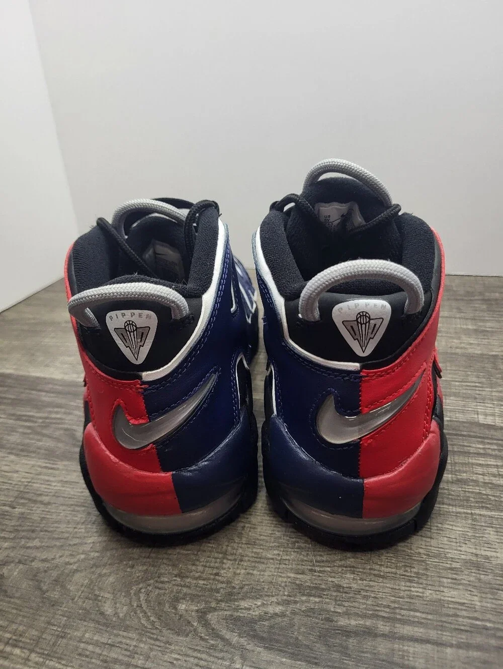 Nike Air More Uptempo Boys Sneakers Black Red Blue DM0017-001 Size 5Y